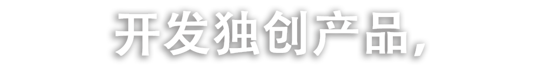 开发独创产品，